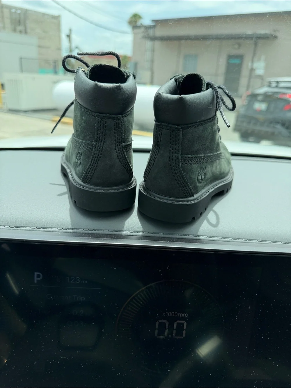 Timberland Kids Dark Green Lace-Up Suede Boots